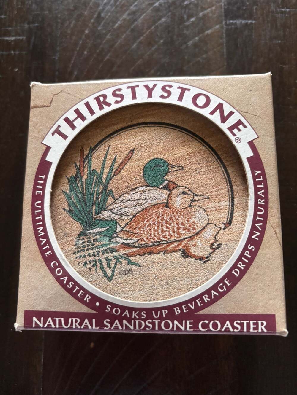 Thirstystone Natural Sandstone Coaster Mallard Duck Wildlife Scene